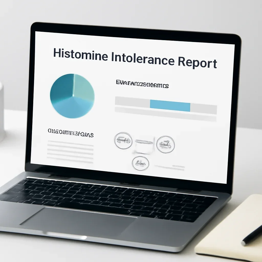 Histamine intolerance genetic report showing DAO AOC1 HNMT and methylation pathway context