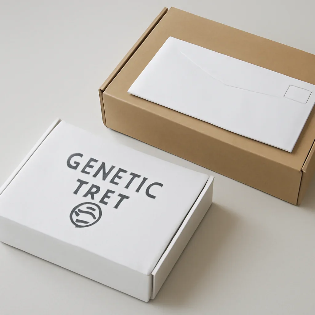 Mail-ready at-home methylation test prepared for return shipping from Los Angeles